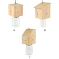 thumbnail image 3 of Inteprter Trampa colgante para abejas carpinteras con caja fuerte desmontable, hecha de madera natural, para exteriores. Jardín y Patio do, 3 of 6