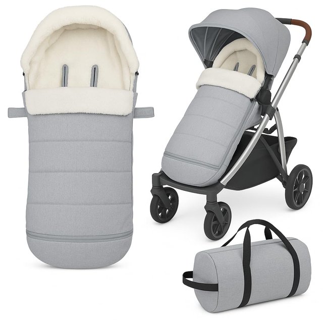 Saco para carriola de invierno – Funda universal para carriola para clima frío, compatible con UPPAbaby Vista V2 / V3 / Vista/Cruz/Cruz V2 / RumbleSeat/Ridge/Minu – Bols