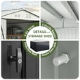 thumbnail image 5 of MUCHANT 10'x14' Outdoor Metal Storage Shed with Updated Frame Structure and Lockable Doors, Steel Garden Tool Sheds for Backyard, Patio, Lawn, White, 5 of 6