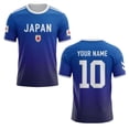 thumbnail image 7 of WAYUTE Men's Japan Soccer T-Shirt DIY Name Number Short Sleeve Crew Neck Tee with Stylish Pattern Patriotic Color Sporty Casual Top Dailiy Wear, 7 of 7