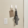 thumbnail image 6 of Wrap-It Storage Handy Hooks - The Ian Medium (12 Pack) - Dorm Room Essentials for Girls, Adhesive Hooks for Hanging, No Damage Removable - White, 6 of 8
