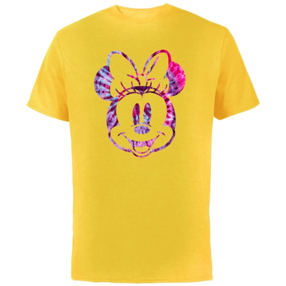Disney Minnie Mouse Pink Tie Dye - Short Sleeve Cotton T-Shirt for Adults - Customized-Charcoal