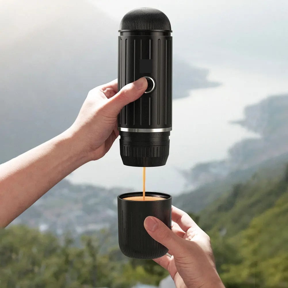 Portable Coffee Maker Electric Espresso Machine Compatible With Capsule & Ground Coffee Capsules Coffee Maker 2 In 1 For Hiking ,Portable