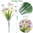 thumbnail image 4 of TETOU 6 Bundles Artificial Violets Flowers Outdoor UV Resistant Fake Flowers (White), 4 of 8
