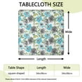 thumbnail image 2 of Square Tablecloth with Elastic Edges 34 * 34 Inch Pioneer Waterproof Rose Floral Pattern Table Cover Washable Indoor and Outdoor for Party Kitchen Dinner Banquet Patio Picnic, 2 of 6