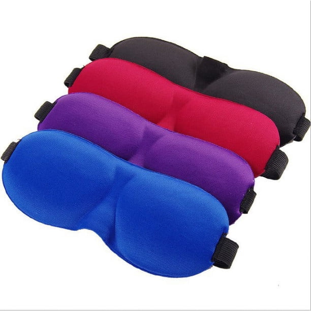 Paquete de 4 máscaras para dormir, máscara nocturna, máscara para ojos 3D 100% opaca, ajustable para adaptarse a todos los tamaños de cabeza, para viajes, sueño, insomnio, relajación
