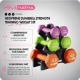 thumbnail image 2 of Set de Mancuernas HolaHatha 5.5 kg con Neopreno y Soporte Multicolor, 2 of 9