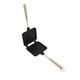 thumbnail image 4 of Sartén de doble cara, sartén para sándwich de aleación de aluminio con 2 asas de madera desmontables para fiesta en casa y restaurante, 4 of 10