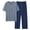 Navy, variant on Summer Pajamas for Men 2 Piece Pant Sets Soft Cotton Comfortable Pjs Sleepwear Pockets Home Suits Loose Fit