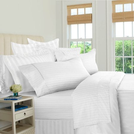 - Luxury Hotel Collection 500 TC - 100% Cotton Sateen Stripe Sheet Set - available in multiple colors