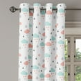 thumbnail image 2 of Ambesonne Pastel Grommet Curtain, Clouds Raindrops Winter, 50" x 120", Pale Blue Blush Grey, 2 of 6