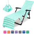 thumbnail image 2 of Funda de toalla de playa a rayas para silla de playa, cubierta plegable portátil para tumbona de piscina, absorbente de microfibra, acolchado antideslizante, envío directo, 2 of 4