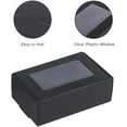 thumbnail image 3 of 100 Pack Black Kraft Paper Boxes with Clear Window 3.4x2.4x1.2inch Present Packaging Box for Anniversaries Birthdays Weddings Graduation Black, 3 of 9