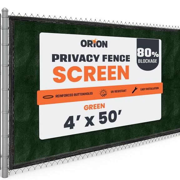 4 ft. x 50 ft. Privacy Screen Fence, Green