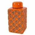 thumbnail image 1 of Benzara BM145690 Bright Orange Handcrafted Lidded Jar, 1 of 1