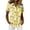 459#Orange, variant on Women's Hawaiian Luau Party Shirt Funny Floral Tropic Print Short Sleeve V Neck Button Up Tops Orange 2XL
