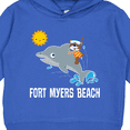thumbnail image 3 of Inktastic Fort Myers Beach Florida Dolphin Toddler Hoodie, 3 of 4