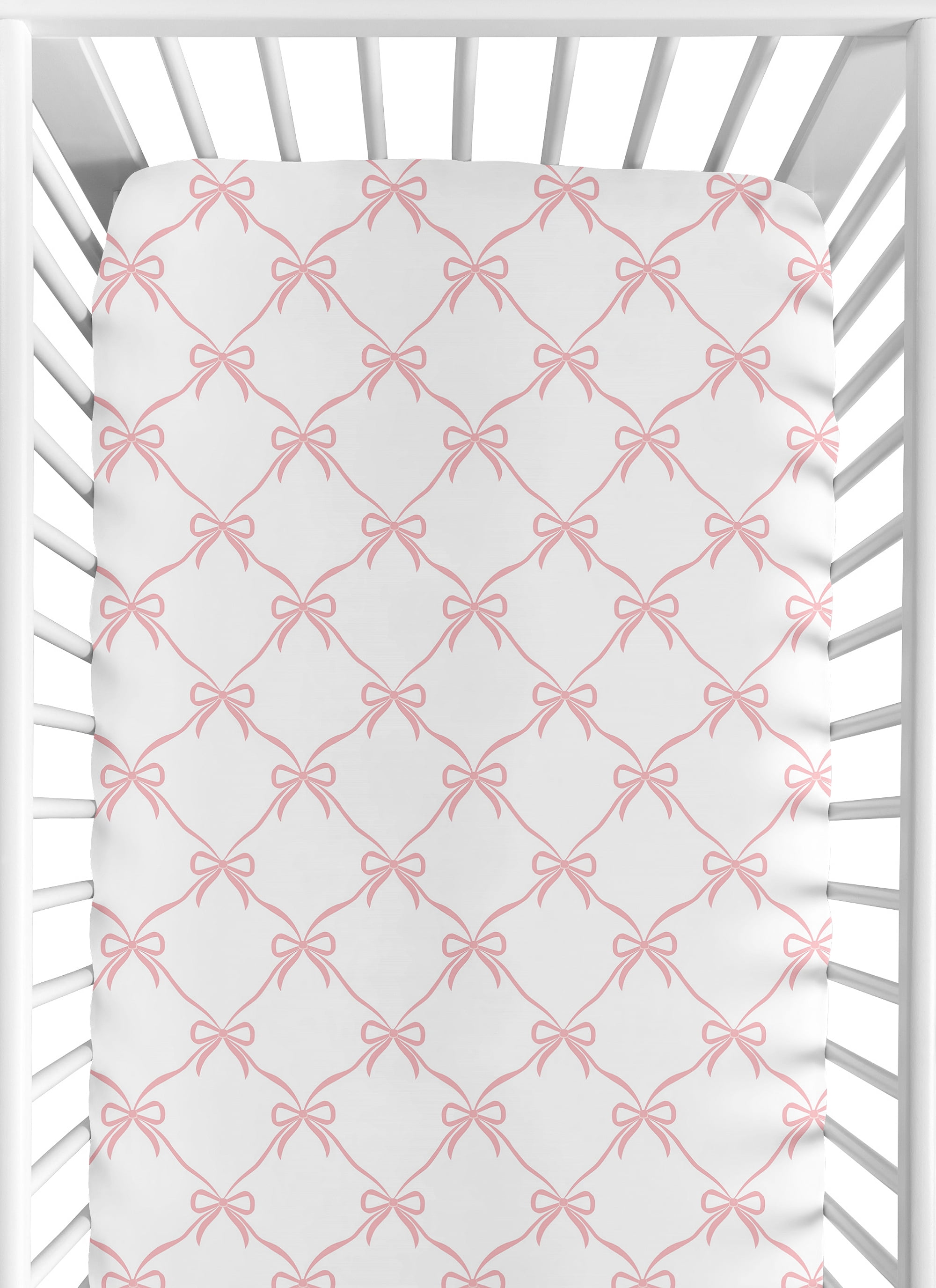 Sweet Jojo Designs Ballerina and Ballet Bows Girl Fitted Crib Sheets Set 2 Piece