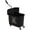 Black, variant on HOMCOM Compact Mop Bucket with Wringer on Wheels 5 Gallon Yellow