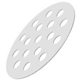 thumbnail image 1 of HOOWIFFY Grille de Feu pour Bbq Grille de Cuisson en Fer Ronde Répartition de la Chaleur Argent 1 Pcs, 1 of 8