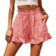 thumbnail image 2 of MKLEKYY Pantalones Cortos Deportivos para Mujer, Informales, Elásticos, de Cintura Alta, con Volantes y Estampado Floral, Cómodos Pantalones Cortos de Playa de Verano con Bolsillo, 2 of 4