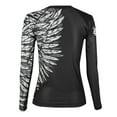 thumbnail image 2 of Raven Fightwear Women's Aerial Assault IBJJF Approved Rash Guard White Large, 2 of 3