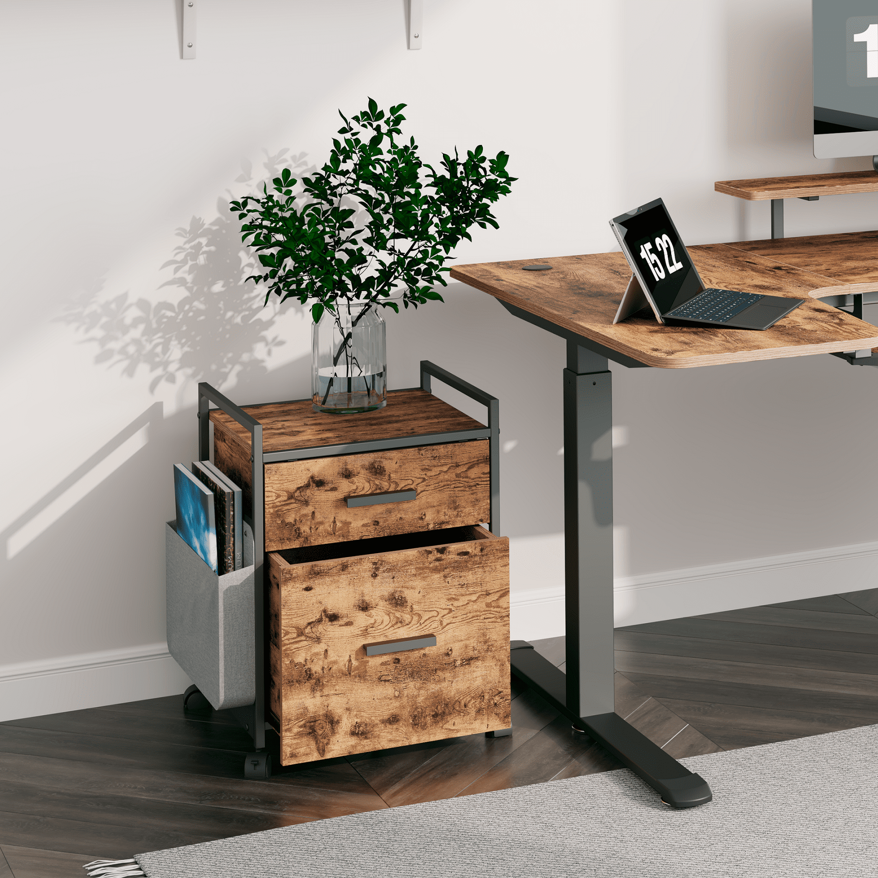 Eureka Ergonomic File 2 Drawers, Home Office Rolling File