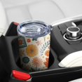 thumbnail image 5 of 20 Oz Pioneer Flower Coffee Tumbler Double Wall Insulated Stainless Steel Water Bottle | Metal Reusable Thermoses Flask with Cup Cap | Leak & Sweat Proof with Anti-Dust Lid, 5 of 7