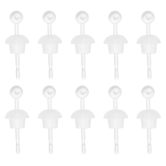 MLINS WORGEOUS 1 Box Resin Ear Hole Retainers Invisible Plastic Earrings Clear Ball Earring Posts and Backs Piercing Jewelry for Men Women