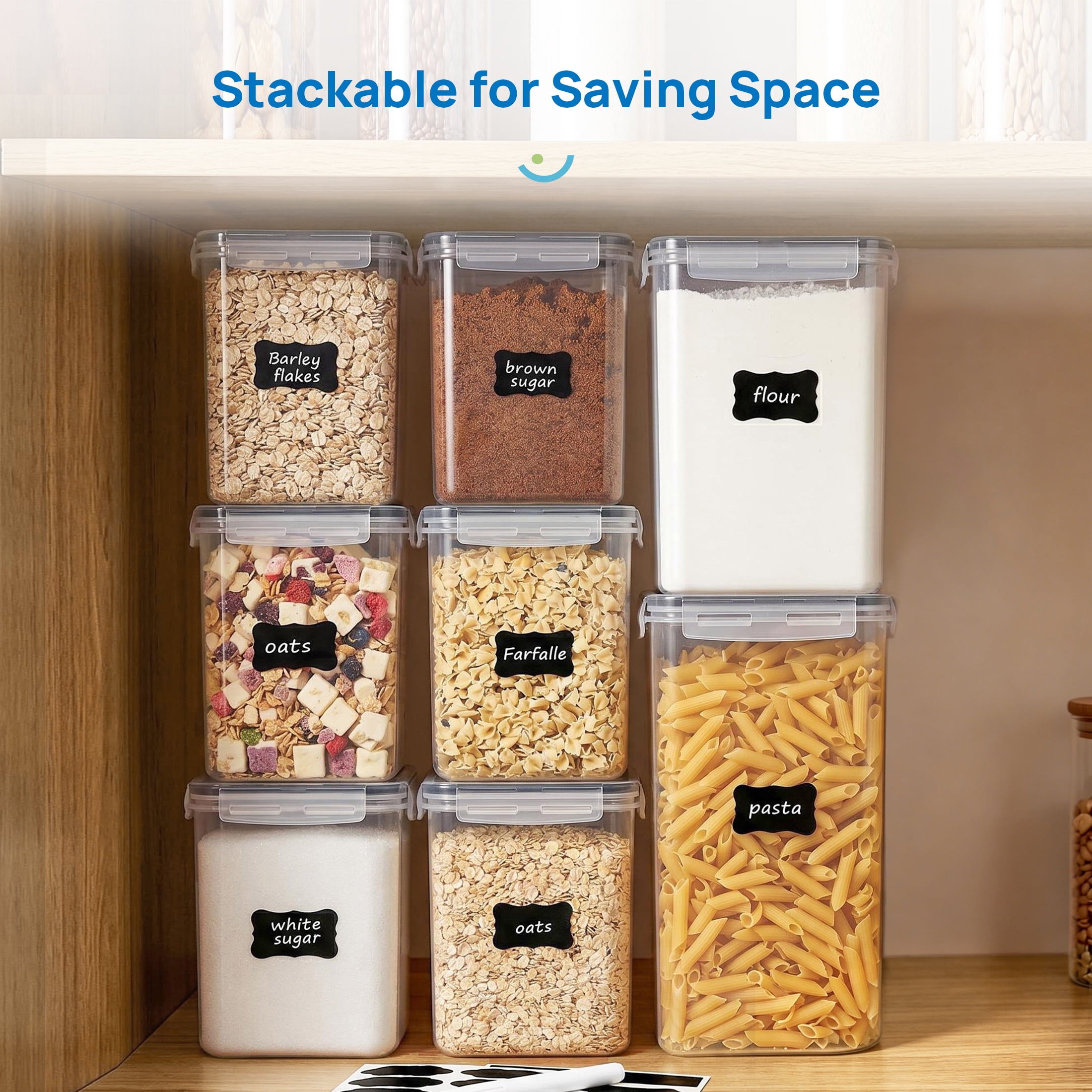 Vtopmart Large Airtight Food Storage Containers Set, Flour Sugar Vtopmart Large Airtight Food Storage Containers Set, Flour Sugar