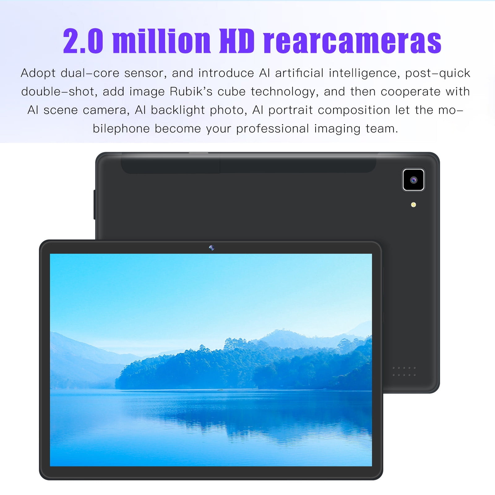 Skegnu HD 8-inch Tablets Android Version, WIFI Bluetooth Voice Call Learning Game Tablet, 2+16G/256G Eight Core Processor, Support SIM Card Communication Function Gift for Girls on Clearance