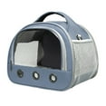 thumbnail image 1 of Mistaha Portable Pet Travel Carrier Bag for Small Animals - Stylish Hamster Backpack with Transparent Window - Breathable and Secure Guinea Pig Tote - Ideal for Rabbits, Parrots, and More - Misty Blue, 1 of 6