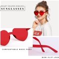 thumbnail image 3 of Gafas de sol sin montura con forma de corazón para mujer, transparentes, modernas, de una pieza, B2826-f2, 3 of 5