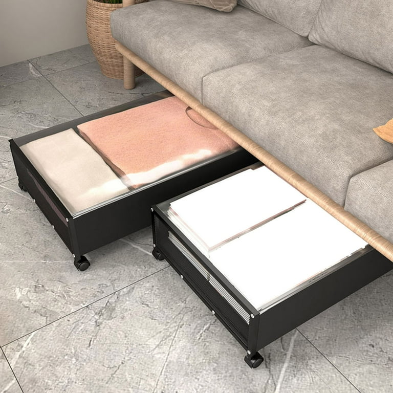 Xipoxipdo Under Bed Storage Box Under Bed Shelf Under Sofa Clothing Shoes Toys Storage Box Pulley Organizing Box