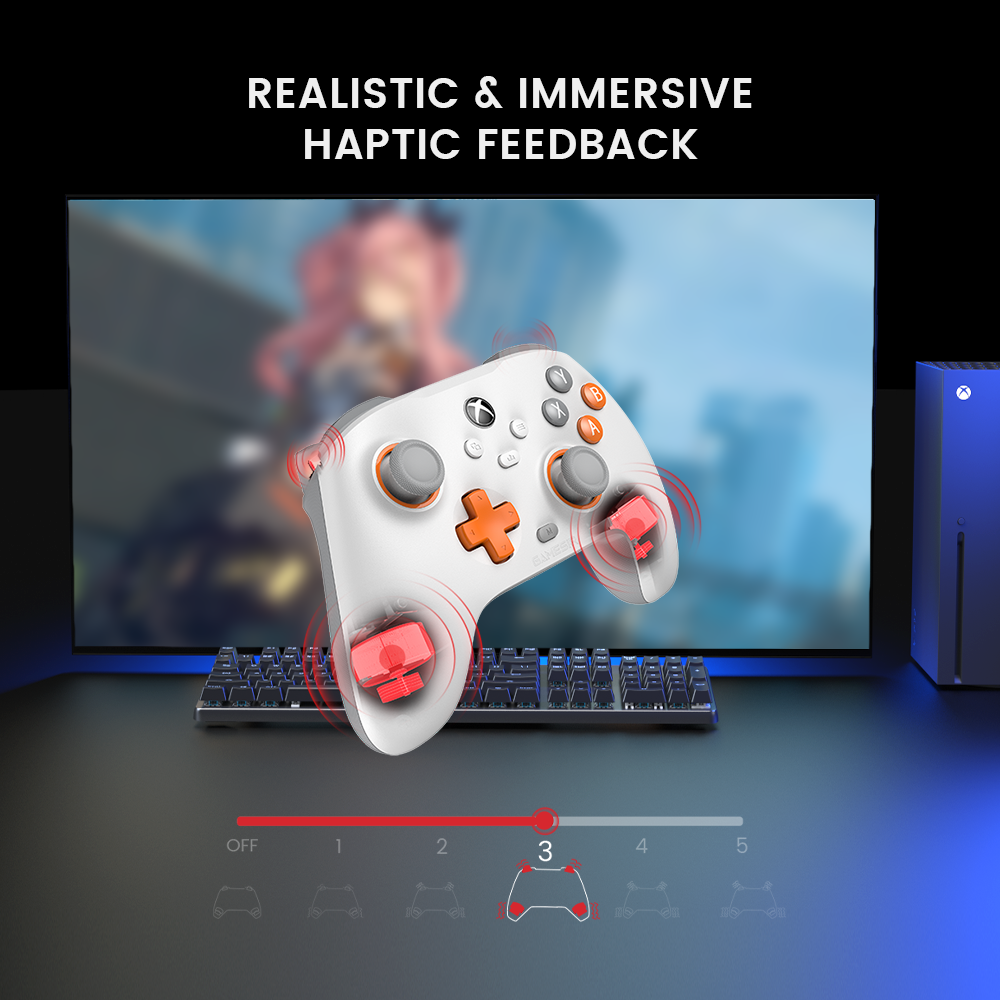 Control con cable GameSir T7 para Xbox Series X|S, Xbox One y Windows 10/11, gamepad plug and play con joysticks de efecto Hall y gatillos Hall, conector de audio de 3.5 mm - Blanco 5