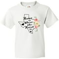 thumbnail image 3 of Inktastic Texas Home is Where the Heart is with Watercolor Floral Youth T-Shirt, 3 of 5