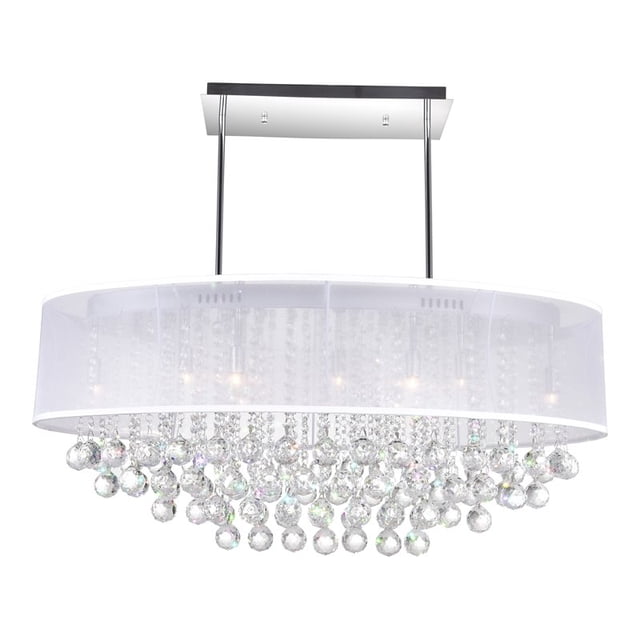 CWI Lighting Radiant 9 Light Drum Shade Chandelier With Chrome Finish