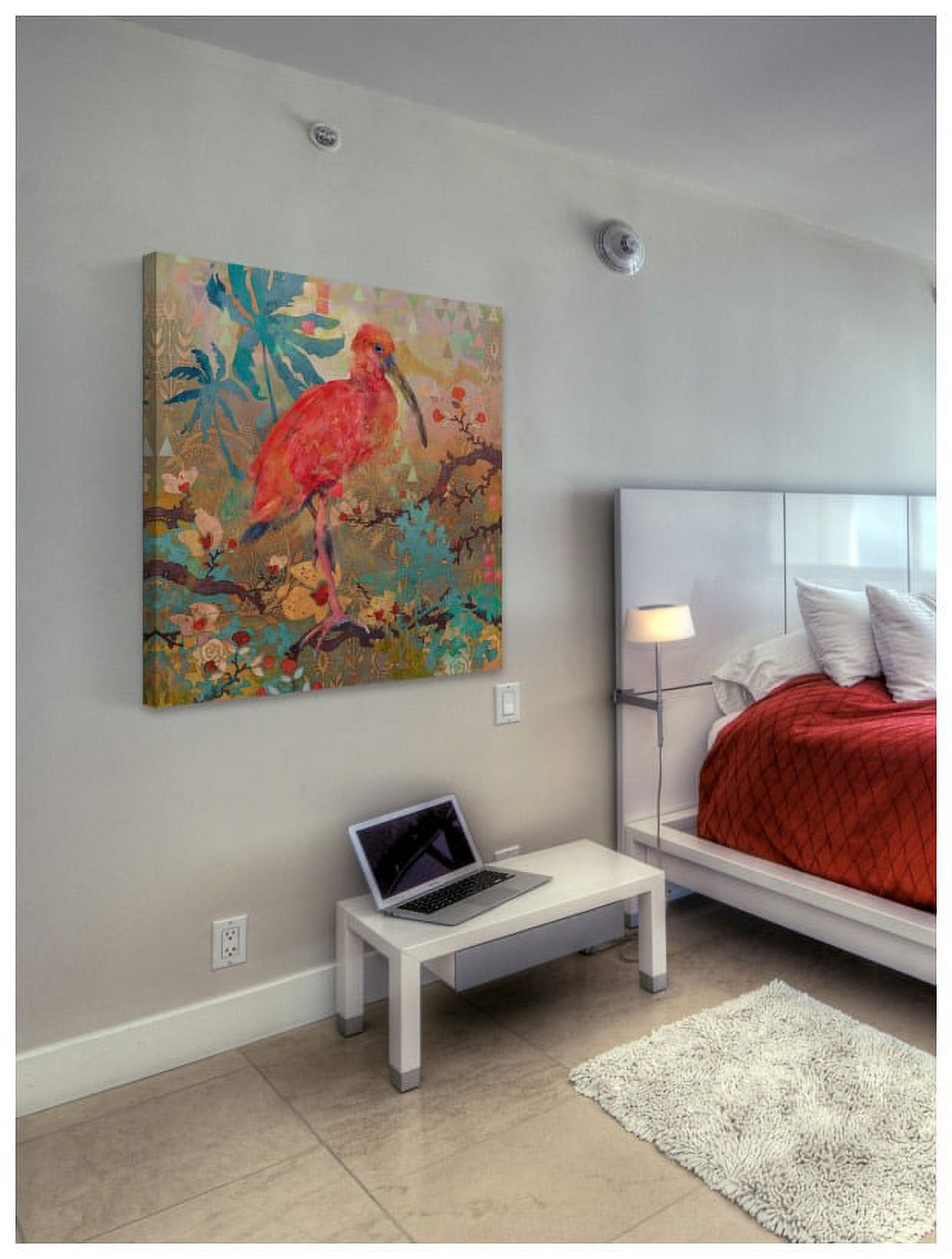 "Scarlet Ibis" Painting Print on Wrapped Canvas