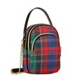 thumbnail image 7 of FORMRS Crossbody Bag for Women Quilted Travel Shoulder Cell Phone Purse with Chain Strap Handbag, Red Green Pattern, 7 of 7