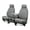 Light Grey Insert and Trim, variant on CalTrend Front Buckets SuperSuede Seat Covers for 2003-2005 Ford Excursion - FD243-01SP Black Insert with Black Trim