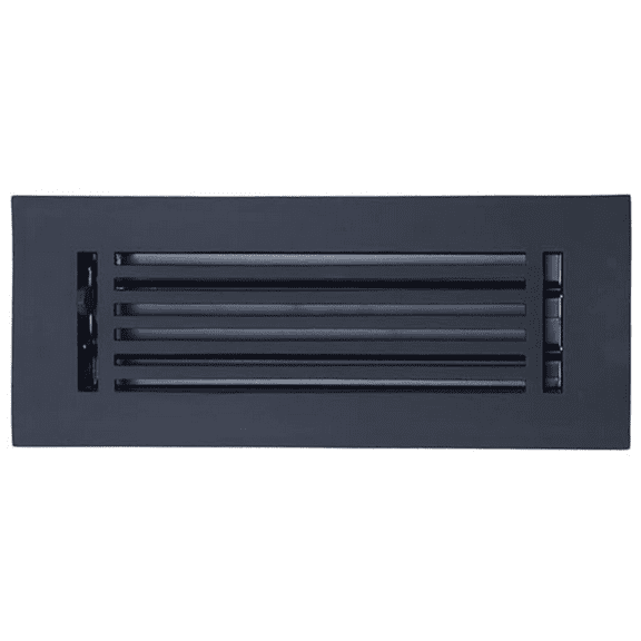 3"x10" (Duct Opening) Cast Aluminum All Metal Floor Register Without Holes‎, Overall (5"x12") Heavy Duty Vent-Express