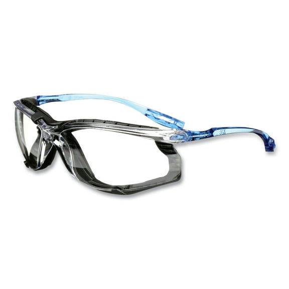 CCS Protective Eyewear with Foam Gasket, Blue Plastic Frame, Clear Polycarbonate Lens | Bundle of 2 Each