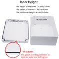 thumbnail image 4 of GFDYREE Junction Box, Project Box with Reserved Holes IP65 Waterproof Dustproof Electrical Box ABS Plastic Project Enclosure White 10 x 7.9 x 4.7 Inch, 4 of 6