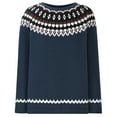 thumbnail image 4 of Wiyuqeen Chandails Rayés pour Femmes à Manches Longues, Chandail en Tricot à Motif Fair Isle, Col Rond, Flocon de Neige, Chandails d'Automne Chauds, 4 of 6