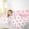 thumbnail image 2 of Feelyou Pink Initial D Full Size Comforter Sets, Cute Bow Bedding Sets, 3 Pieces, 2 of 6