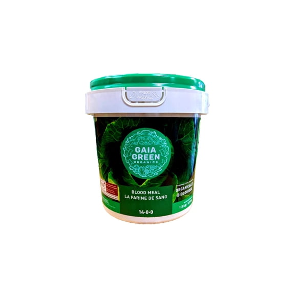 Gaia Green Blood Meal 14-0-0 1.5kg tub - great for rapid growth in trees, shrubs, and vegetables