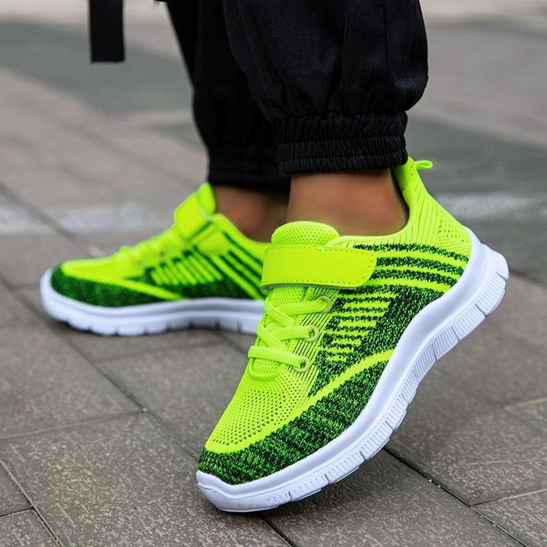 Neon green boys shoes discount