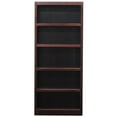 thumbnail image 3 of Kingfisher Lane Traditional 72" Tall 5-Shelf Wood Bookcase in Cherry, 3 of 5