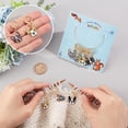 thumbnail image 3 of 12Pcs 4 Style Alloy Enamel Dog Charms Locking Stitch Makers with Golden 304 Stainless Steel Leverback Earring Findings Mixed Color 36mm Alloy+Enamel, 3 of 6