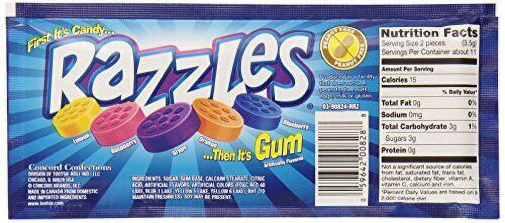 Original Razzles Gum Candies 24 pk.